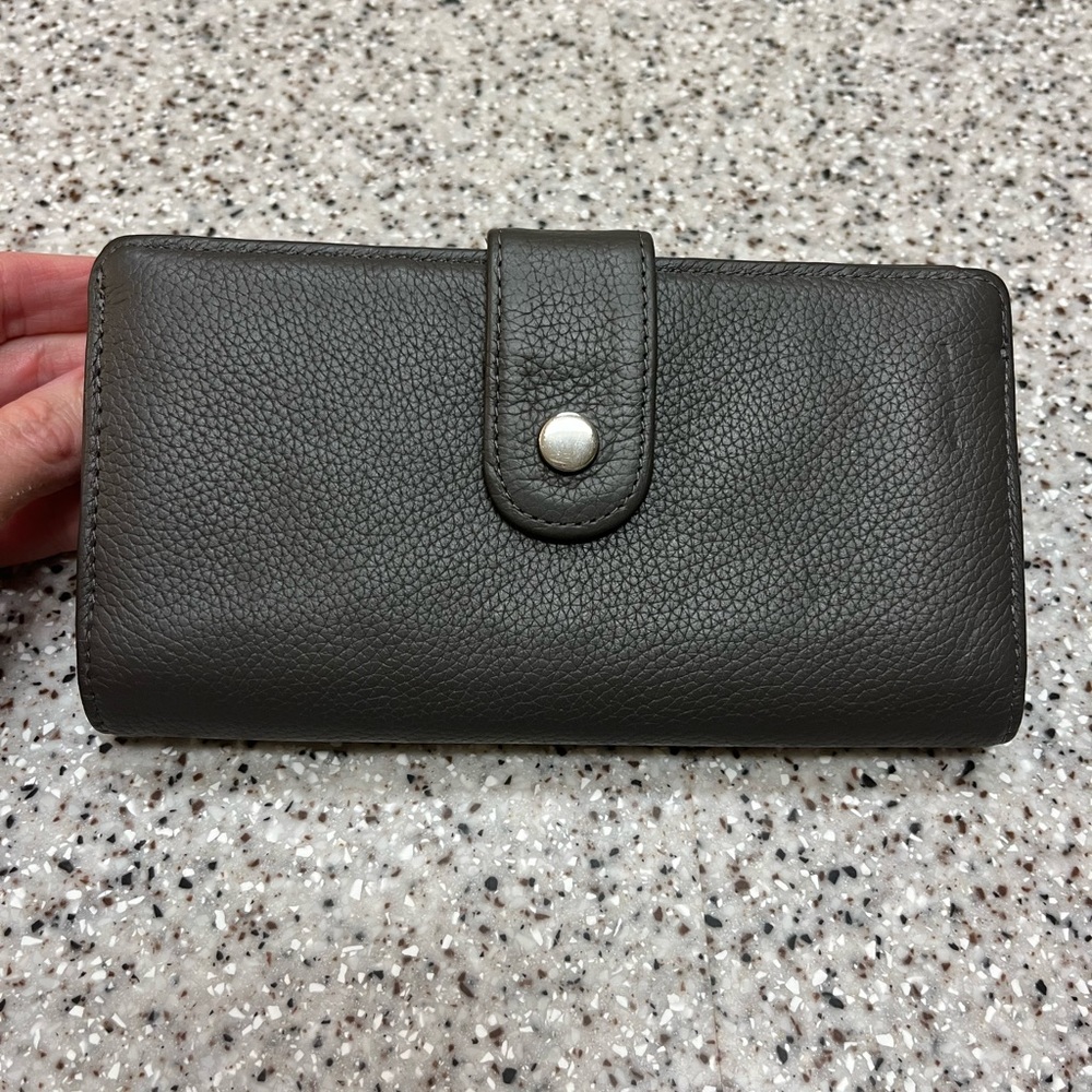 Genuine, leather wallet or clutch bag- large